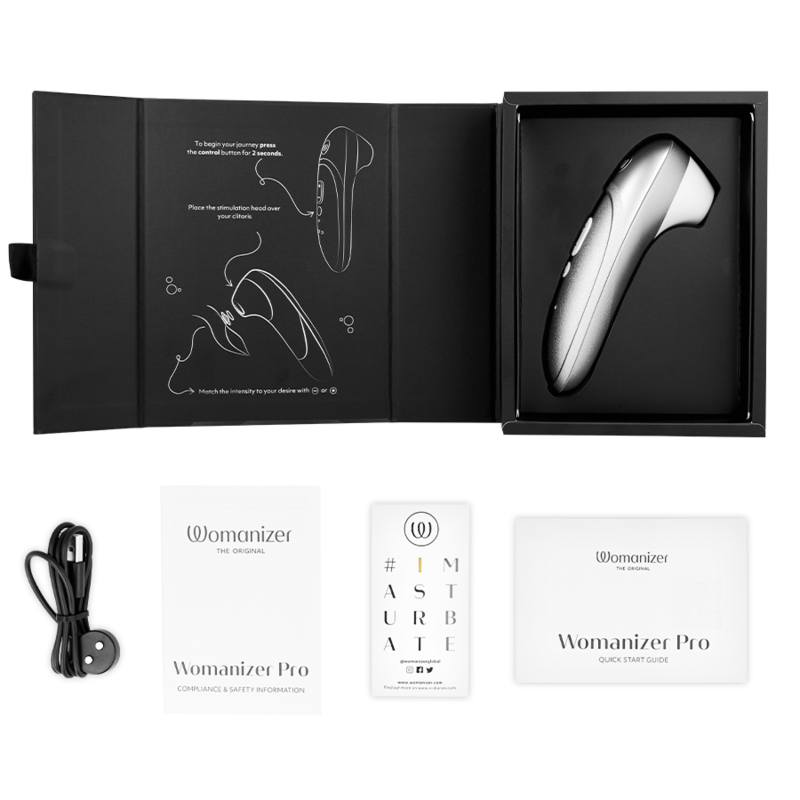 WOMANIZER - PRO VIBRANT ESTIMULADOR DE CLÍTORIS GRIS PLATA