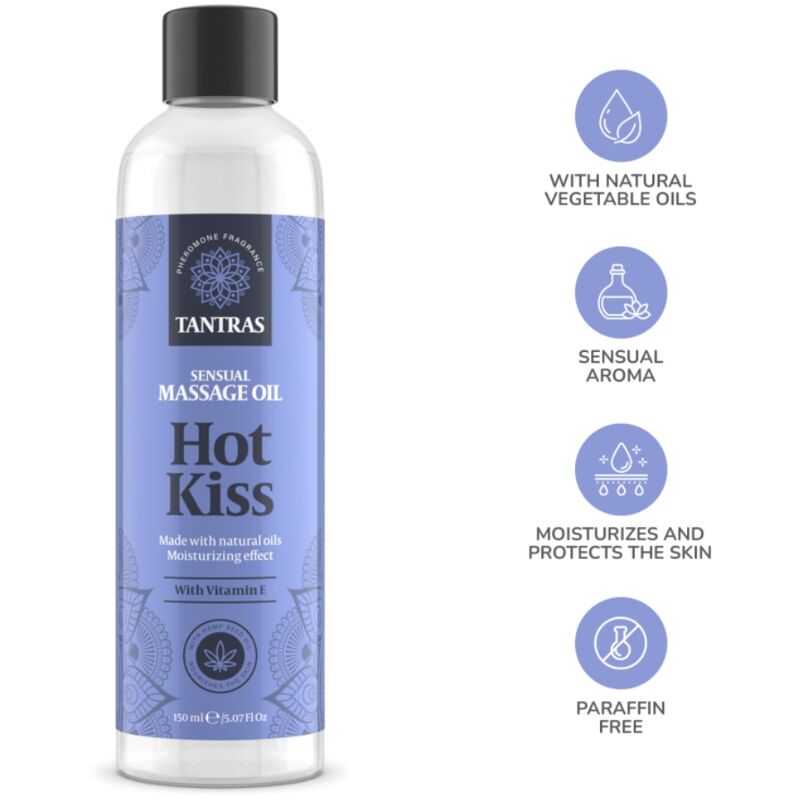 INTIMATELINE - TANTRAS LOVE OIL HOT KISS ACEITE MASAJE 150 ML