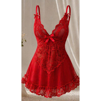 LIVCO CORSETTI FASHION - NUIT SET CAMISETA + PANTY ROJO 2028 L/XL