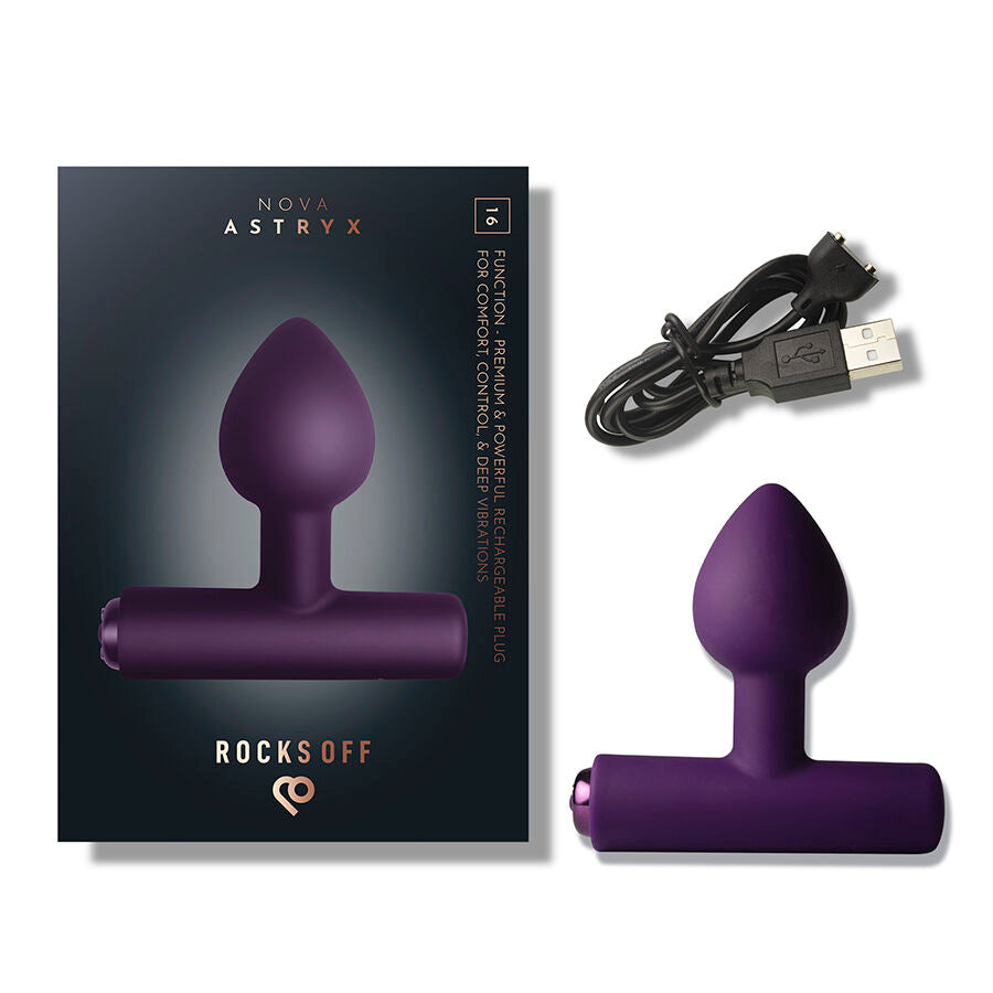 ROCKS-OFF - NOVA ASTRYX PREMIUM PLUG ANAL RECARGABLE 16 FUNCIONES
