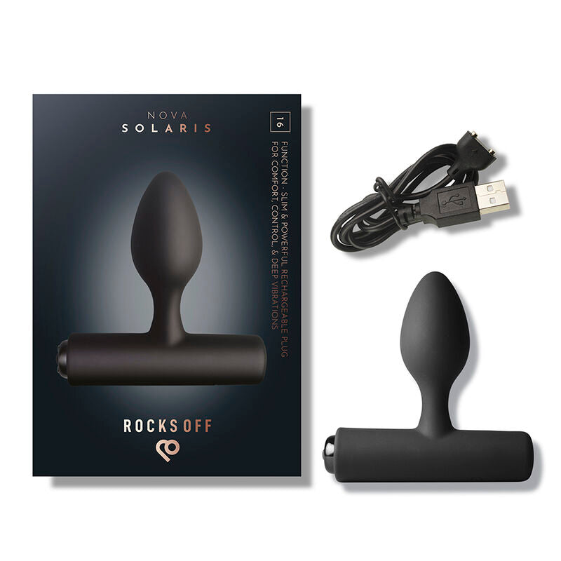 ROCKS-OFF - NOVA SOLARIS PLUG ANAL FINO RECARGABLE 16 FUNCIONES