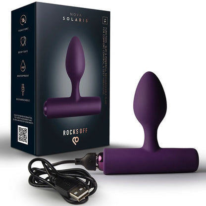 ROCKS-OFF - NOVA SOLARIS PLUG ANAL FINO RECARGABLE 16 FUNCIONES