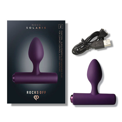 ROCKS-OFF - NOVA SOLARIS PLUG ANAL FINO RECARGABLE 16 FUNCIONES