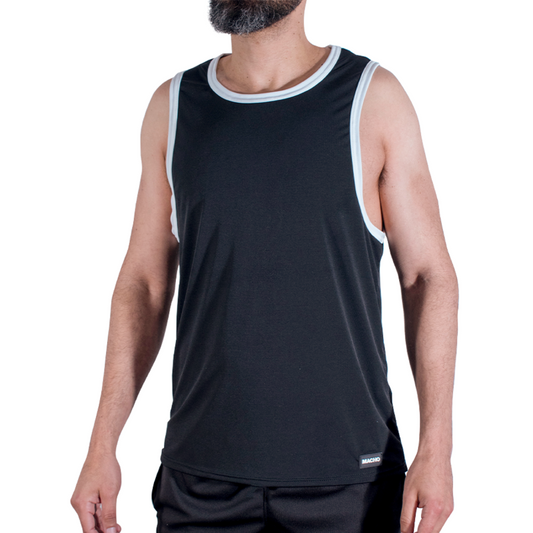 MACHO - CMV004 CAMISETA GYM NEGRA