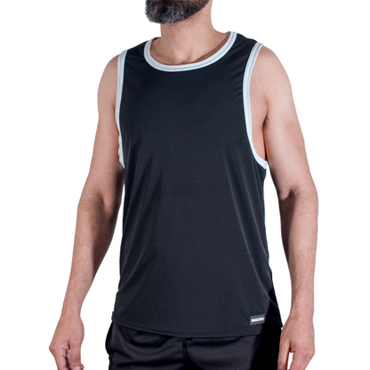 MACHO - CMV004 CAMISETA GYM NEGRA