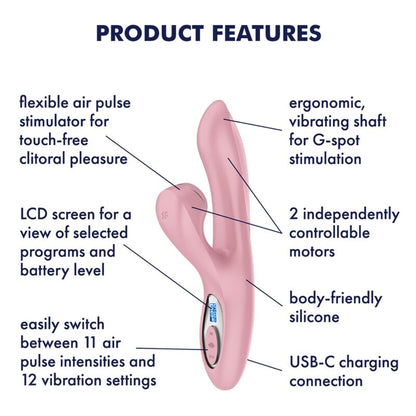 SATISFYER - PRO+ G-SPOT GENERATION 2 ROSA
