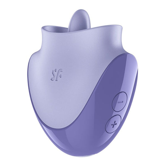 SATISFYER - TONGUE DANCER ESTIMULADOR CLITORIANO CON VIBRACIÓN Y PULSACIONES LILA