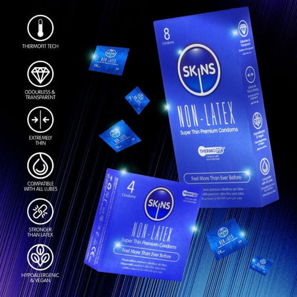 SKINS - PRESERVATIVOS SIN LATEX PACK 4