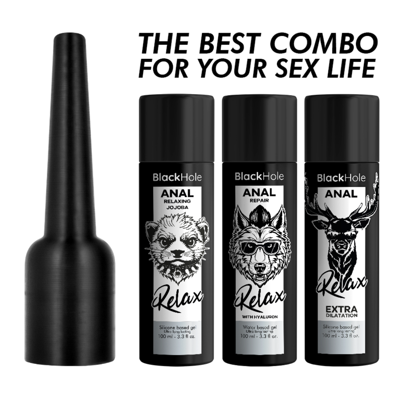 BLACK HOLE - APLICADOR DE LUBRICANTE ANAL TALLA L 100 ML