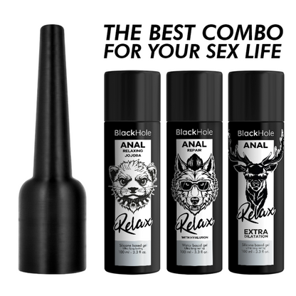 BLACK HOLE - APLICADOR DE LUBRICANTE ANAL TALLA L 100 ML