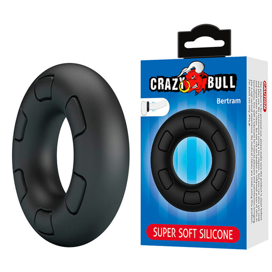 CRAZY BULL - BERTRAM SUPER SOFT SILICONE BLACK COCK RING