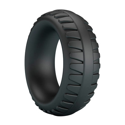 CRAZY BULL - MERRITT ANILLO PARA PENE TEXTURIZADO SILICONA NEGRO