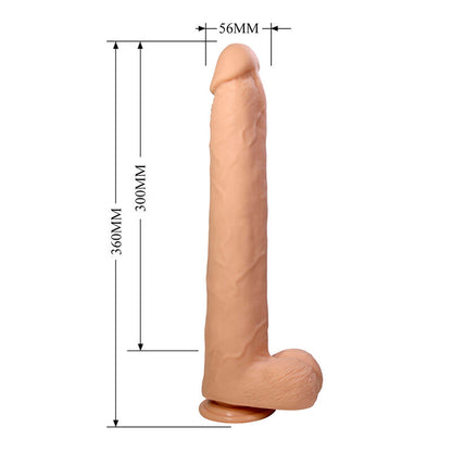 PRETTY LOVE - DANY DILDO REALÍSTICO FLEXIBLE CON VENTOSA 36 CM -Ø- 5,6 CM