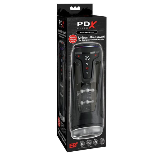 PDX ELITE - MASTURBADOR AUTOMÁTICO MOTO-BATOR PRO THRUSTING STROKER VIBRADOR Y CALOR 26.5 CM