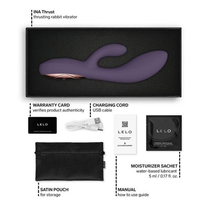 LELO - INA THRUST VIBRADOR RABBIT CON EMPUJE MORADO