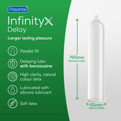 PASANTE - DELAY INFINITY PRESERVATIVOS RETARDANTES 12 UNIDADES