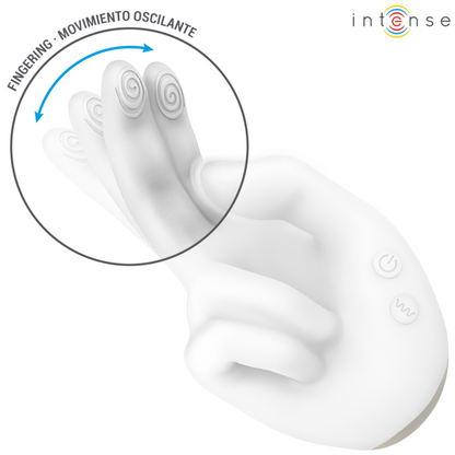 INTENSE - JIMMY ESTIMULADOR MULTIFUNCIÓN CON FORMA DE MANO, VIBRACIÓN Y CALOR