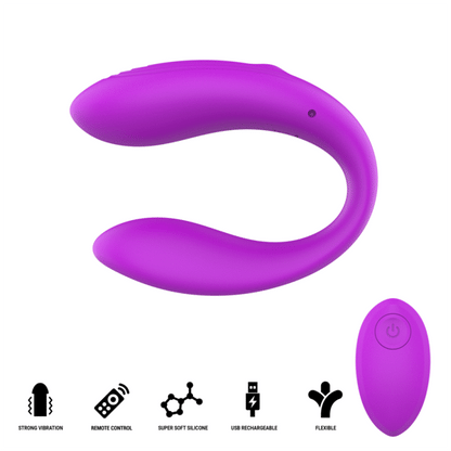 INTENSE - NORA ESTIMULADOR DE PINZA CON VIBRACIÓN MORADO