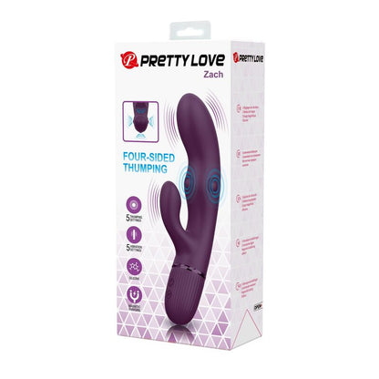 PRETTY LOVE - ZACH VIBRADOR RABBIT RECARGABLE CON EMPUJE 5+5 FUNCIONES