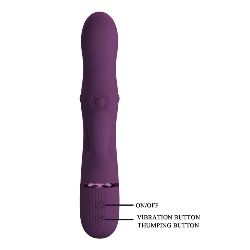 PRETTY LOVE - ZACH VIBRADOR RABBIT RECARGABLE CON EMPUJE 5+5 FUNCIONES