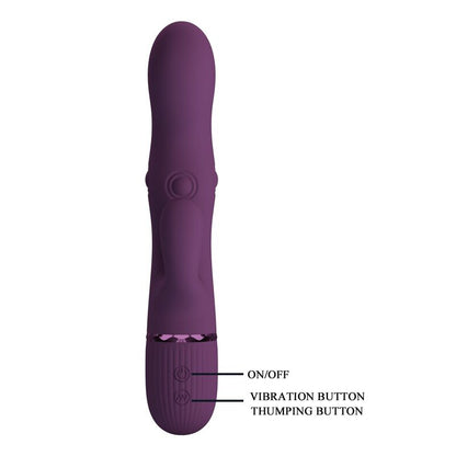 PRETTY LOVE - ZACH VIBRADOR RABBIT RECARGABLE CON EMPUJE 5+5 FUNCIONES