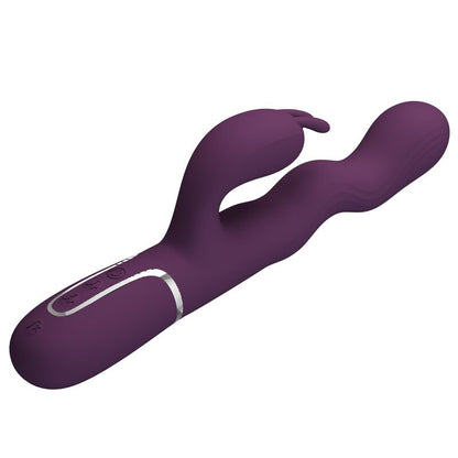 PRETTY LOVE - VIBRADOR RABBIT LOURSEN CON MOVIMIENTO OSCILANTE Y 7 VIBRACIONES RECARGABLE USB MORADO
