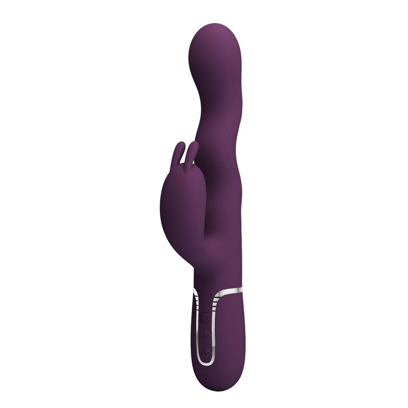 PRETTY LOVE - VIBRADOR RABBIT LOURSEN CON MOVIMIENTO OSCILANTE Y 7 VIBRACIONES RECARGABLE USB MORADO