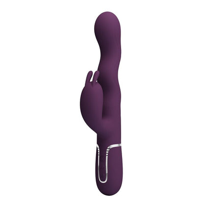 PRETTY LOVE - VIBRADOR RABBIT LOURSEN CON MOVIMIENTO OSCILANTE Y 7 VIBRACIONES RECARGABLE USB MORADO