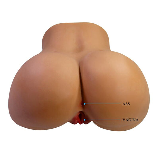 CRAZY BULL - MASTURBADOR REALISTA TORSO FEMININO DE DUPLA ENTRADA COM VIBRAÇÃO E SUCÇÃO COR NATURAL