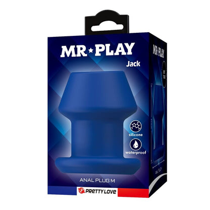 MR PLAY - JACK PLUG ANAL HUECO SILICONA AZUL TALLA M