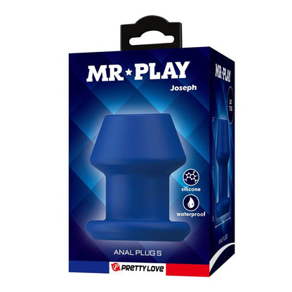 MR PLAY - JACK PLUG ANAL HUECO SILICONA AZUL TALLA S