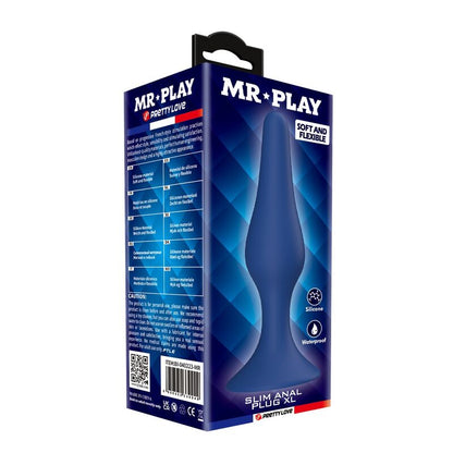 MR PLAY - PLUG ANAL CÓNICO SILICONA AZUL XL