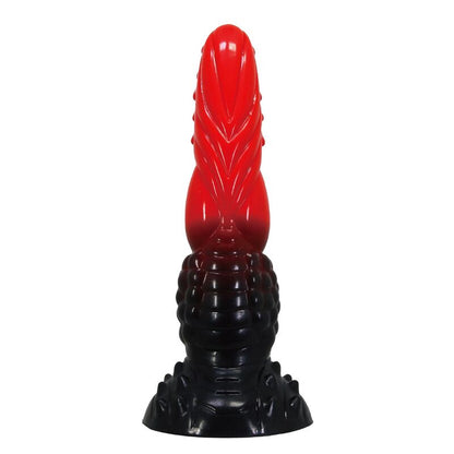 POWER MONSTERS - FIRE DRAGON DILDO FANTASÍA CON VENTOSA 24,5 CM Ø 5,8 CM ROJO Y NEGRO