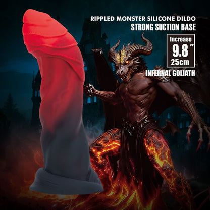 POWER MONSTERS - INFERNAL GOLIATH DILDO BICOLOR 25 CM Ø 6 CM