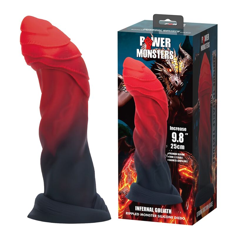 POWER MONSTERS - INFERNAL GOLIATH DILDO BICOLOR 25 CM Ø 6 CM