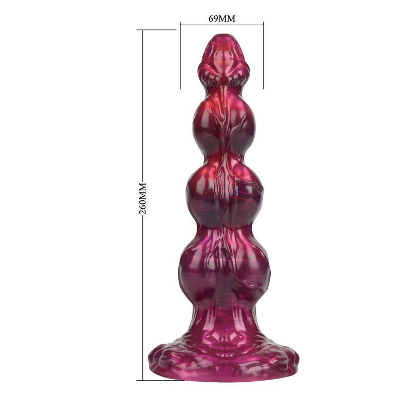 POWER MONSTERS - PRIMAL BEASTLORD DILDO FANTASÍA ROSA TRANSLÚCIDO 26 CM Ø 5 CM