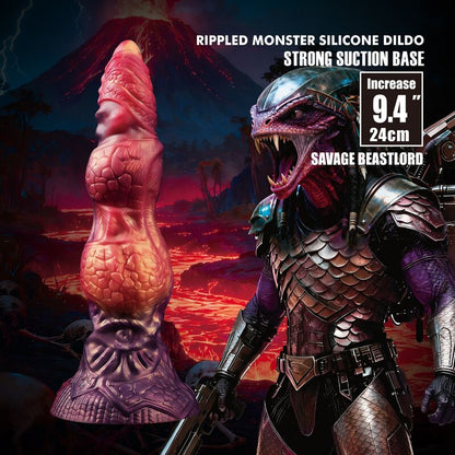 POWER MONSTERS - SAVAGE BEASTLORD DILDO FANTASÍA TRICOLOR 24 CM Ø 5 CM