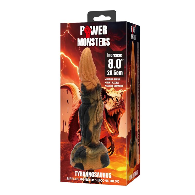 POWER MONSTERS - TYRANNOSAURUS DILDO BICOLOR 20,5 CM Ø 5 CM