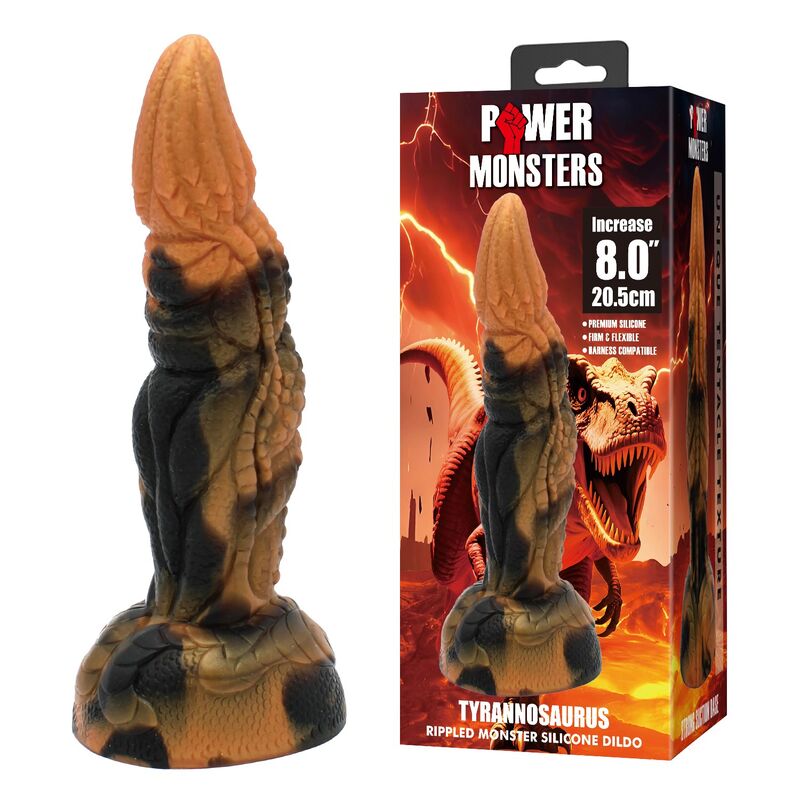 POWER MONSTERS - TYRANNOSAURUS DILDO BICOLOR 20,5 CM Ø 5 CM