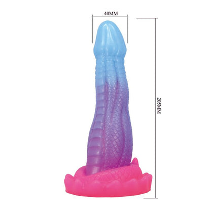 POWER MONSTERS - VOID PYTHON DILDO FANTASÍA CON VENTOSA 20,5 CM Ø 5,2 CM AZUL, LILA Y ROSA