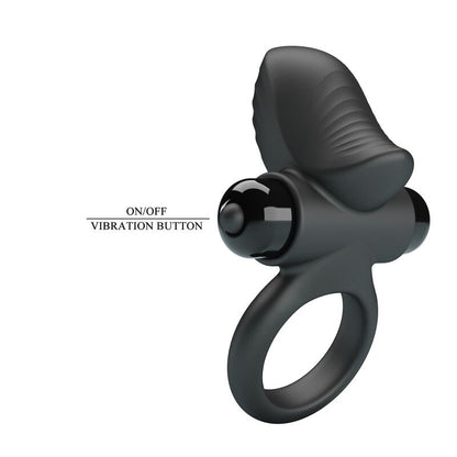 PRETTY LOVE - ANILLO VIBRADOR PARA PENE ADRIEN 10 FUNCIONES NEGRO