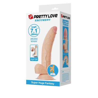 PRETTY LOVE - ELLCUMENT DILDO REALÍSTICO FLEXIBLE 18 CM Ø 4,5 CM TPE COLOR NATURAL
