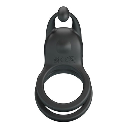 PRETTY LOVE - GOODWIN ANILLO VIBRADOR DOBLE PARA PENE RECARGABLE NEGRO