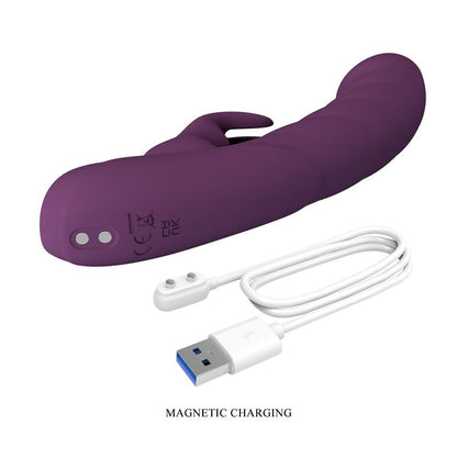 PRETTY LOVE - HARPER VIBRADOR RABBIT RECARGABLE 10 FUNCIONES MORADO