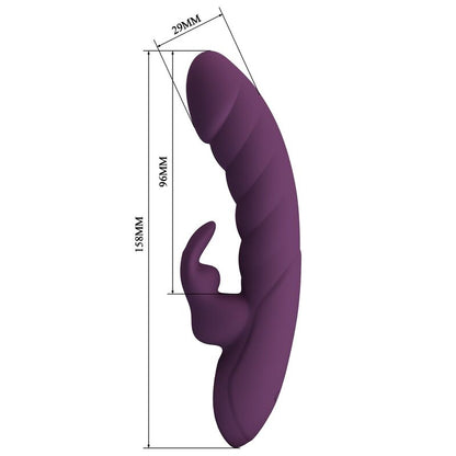 PRETTY LOVE - HARPER VIBRADOR RABBIT RECARGABLE 10 FUNCIONES MORADO