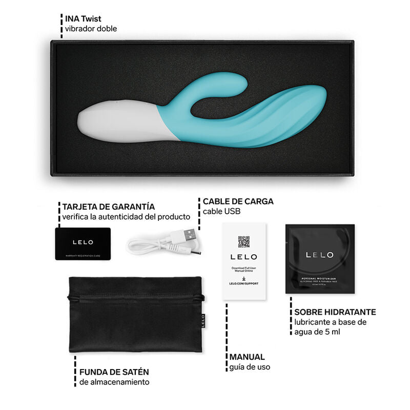LELO - INA TWIST VIBRADOR RABBIT PUNTO G Y CLÍTORIS LAVANDA