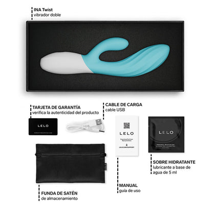 LELO - INA TWIST VIBRADOR RABBIT PUNTO G Y CLÍTORIS LAVANDA