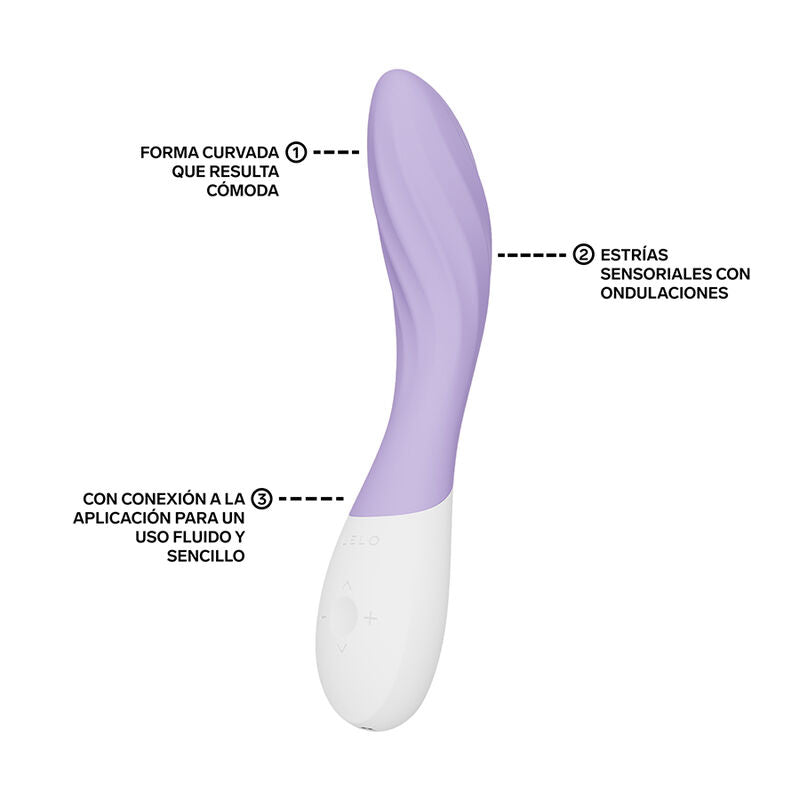 LELO - MONA TWIST VIBRADOR PARA PUNTO G RECARGABLE APP CONTROL LAVANDA LILA