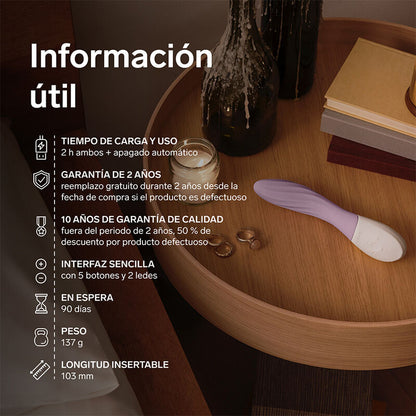 LELO - MONA TWIST VIBRADOR PARA PUNTO G RECARGABLE APP CONTROL LAVANDA LILA