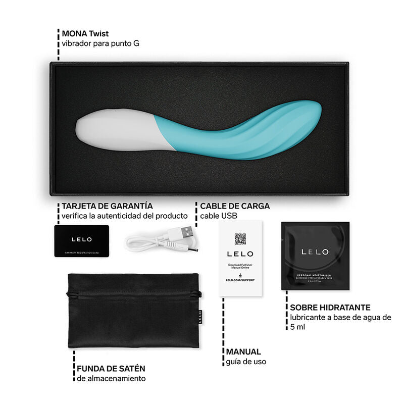 LELO - MONA TWIST VIBRADOR PARA PUNTO G RECARGABLE APP CONTROL LAVANDA LILA
